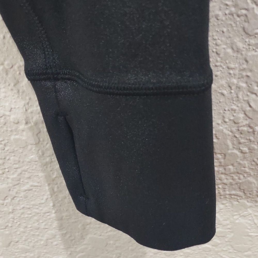 CRZ YOGA FAUX LEATHER Black Women's Long Sleeve Top - Picture 5 of 17